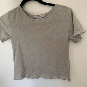 Urban Outfitters Sparkly Silver Top